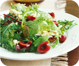 Cherry-Greens Salad