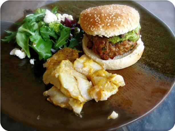 Spiced Turkey Burgers With Guacamole