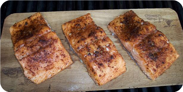 Maple Planked Salmon With Spice Rub