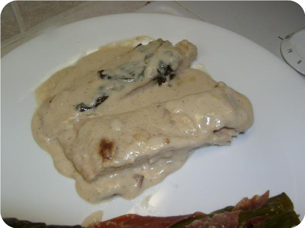 Chicken With Roasted Garlic &amp; Parmesan Sauce