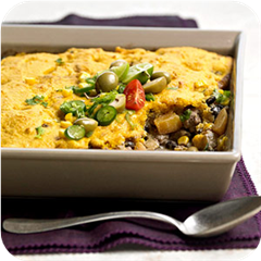 Pumpkin black bean bake 