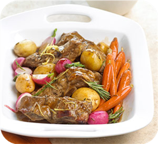 Ale-Sauced Pork Ribs and Vegetables