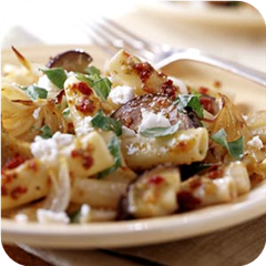 Rigatoni with Eggplant and Dried Tomato Pesto