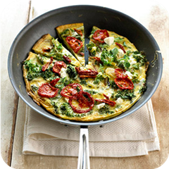 Kale-goat cheese frittata 