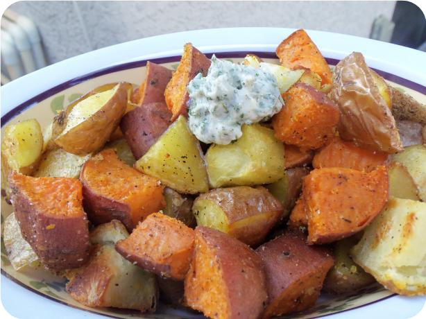 Mixed Roasted Potatoes With Herb Butter