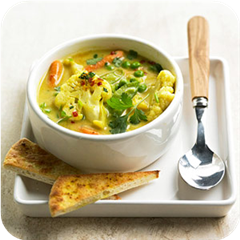 Curried vegetable soup 