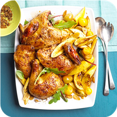 Chicken with summer squash 