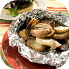 Grilled Potatoes and Onion