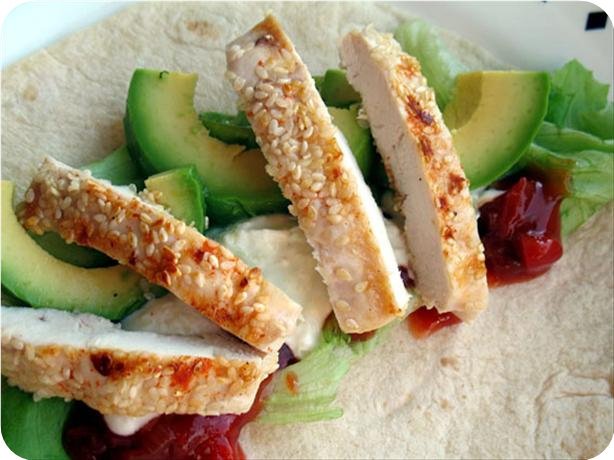 Spicy Sesame Chicken Fajitas