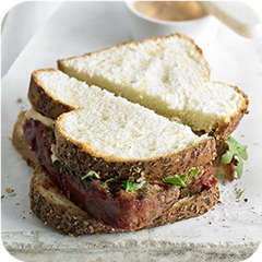 Next-day grilled meat loaf sandwich 