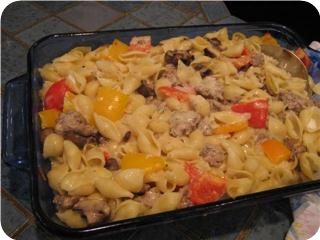 Fontina & Sausage Pasta