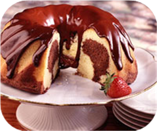 Vanilla-fudge marble cake 