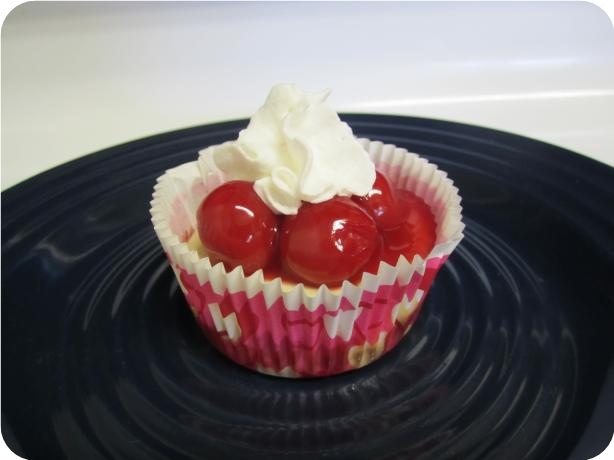 Mini Cherry Cheesecakes with Vanilla Wafer Crusts