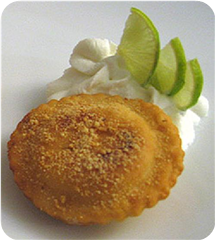 Fried Key Lime Ravioli with Creme Chantilly