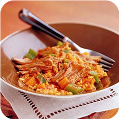 Brown rice risotto with lamb 