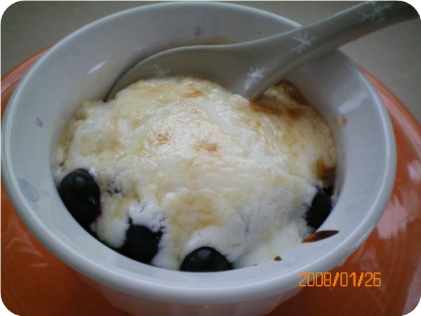 Russian Blueberry Raspberry Pudding