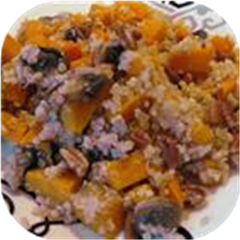 Quinoa with Sweet Potato and Mushrooms