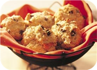 Glazed Cinnamon-Raisin Drop Biscuits