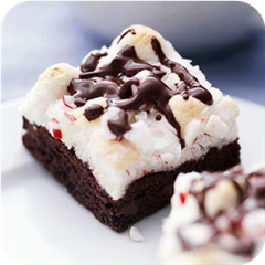 Peppermint-Fudge Brownie Bites 