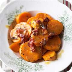 Orange-Sage Sweet Potatoes with Bacon
