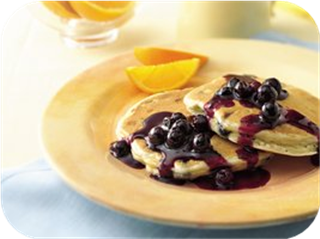 Blueberry-Orange Pancakes with Blueberry-Orange Sauce