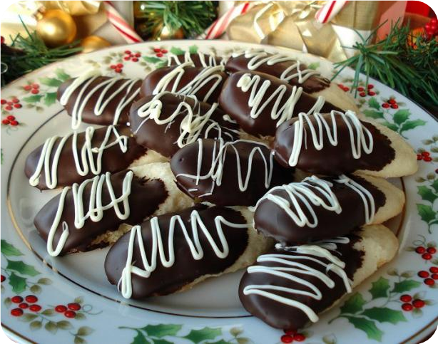 Chocolate Dipped Shortbread Cookies