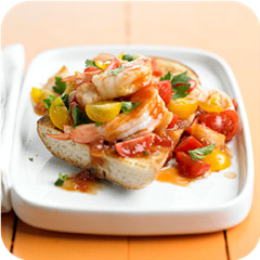 Shrimp bruschetta salad 