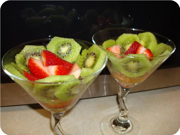 Rendezvous of Strawberries and Kiwi Fruit