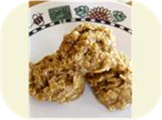 Peanut Butter Oatmeal No Bake Cookies (No Wheat / No Egg)