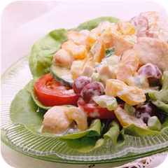 Fruit and chicken salad 