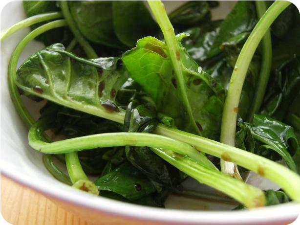 Vegetarian Wilted Spinach