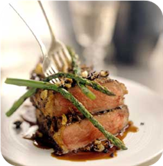 Garlicky steak and asparagus 