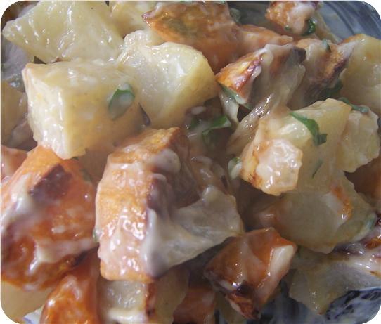 Low Fat Roasted Sweet Potato Salad