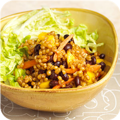 Sesame-ginger wheat berry salad 