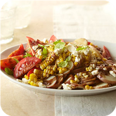 Summer vegetable potato salad 