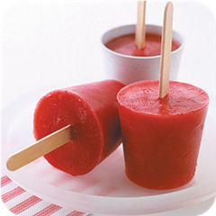 Frozen berry-melon pops 