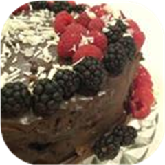 Deep Chocolate Raspberry Cake