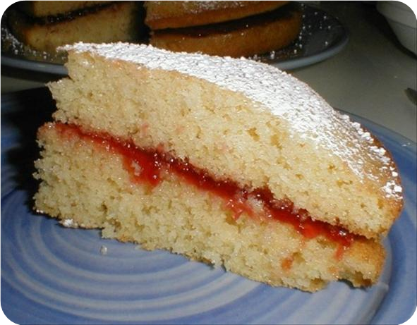 Traditional British Victorian Sandwich Sponge Cake