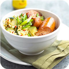 Sausage and orzo 