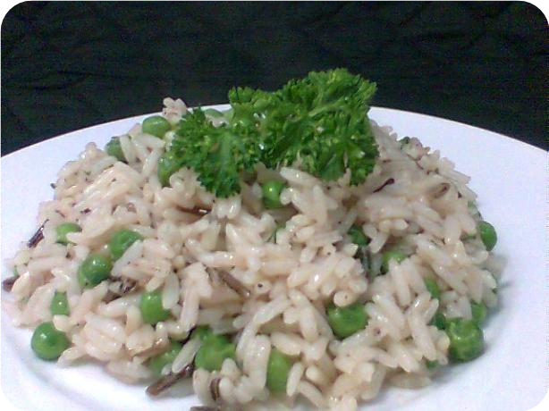 Parsleyed Rice With Peas