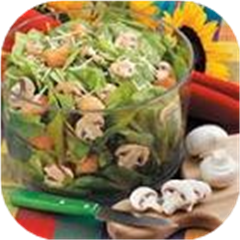 Chive-Mushroom Spinach Salad