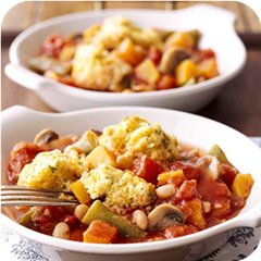 Vegetable Stew with Cornmeal Dumplings