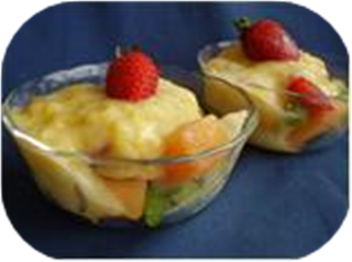 Fresh Fruit Medley with Mango and Honey Yoghurt  