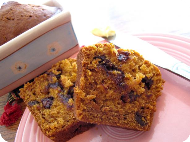 Pumpkin Bread With Mini Chocolate Chips