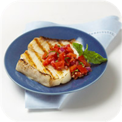 Tuna steaks with fresh tomato sauce 
