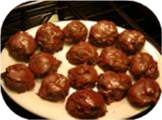 Lannette's Frosted Chocolate Drop Cookies