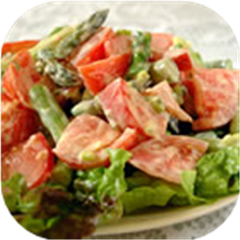 Asparagus and Tomato Salad with Yogurt-Cheese Dressing