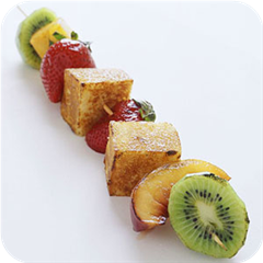 Happy fruit kabobs 