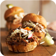 Balsamic Honey Pulled Pork Sliders