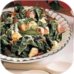 Warm Bacon Spinach Salad